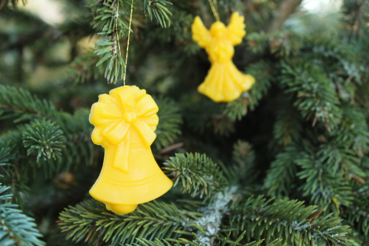 100% Beeswax figure Christmas tree decorations
