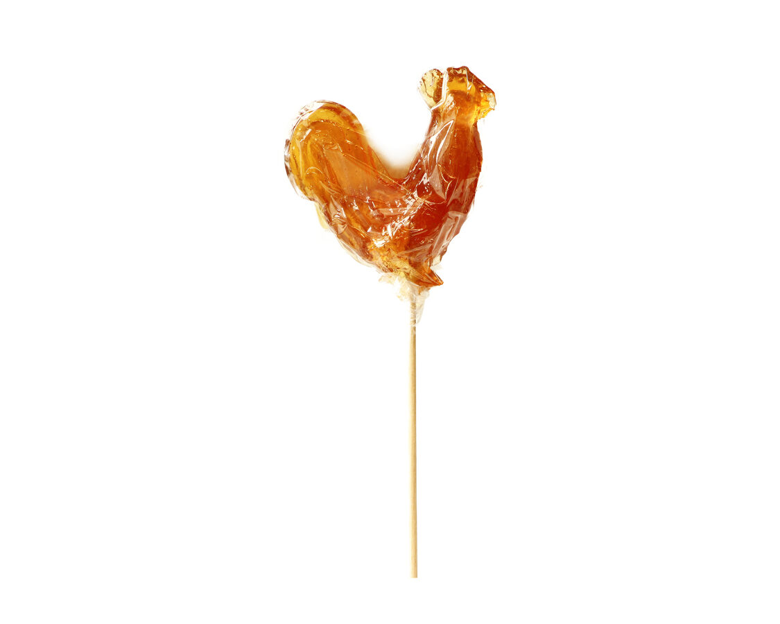 Caramel "Sugar rooster - sea buckthorn" 1 pcs. ADD TO CART