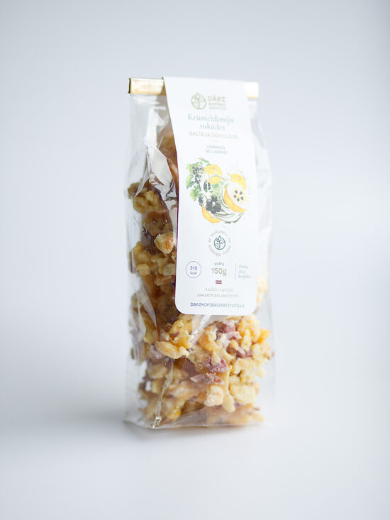 Krūmcidoniju sukādes baltajā šokolādē