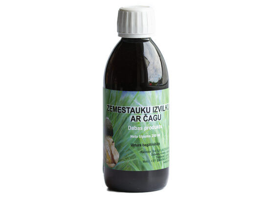 Zemestauku izvilkums ar čagu 250ml (PVD uztura bagātinātāju reģistra Nr.12914) PIRKT
