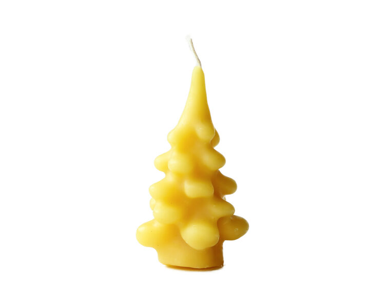 Bičių vaško žvakė-kalėdų eglutė