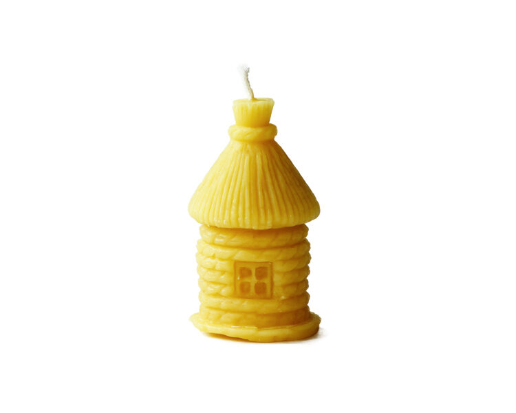 Bičių vaško žvakė-avilio namas